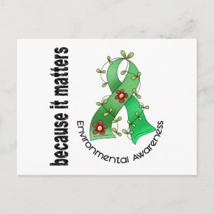 Environmental Awareness Flower Ribbon 3 Postcard