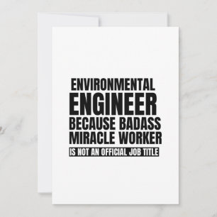Environmental engineer because badass miracle work holiday card