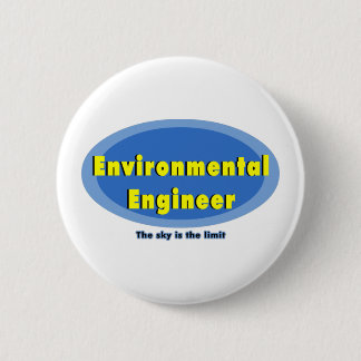 Environmental Engineer Blue Oval 2 Inch Round Button