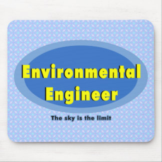 Environmental Engineer Blue Oval Mouse Pad