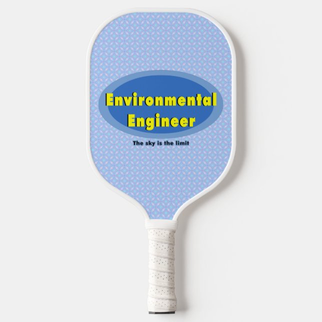 Environmental Engineer Blue Oval Pickleball Paddle (Front)