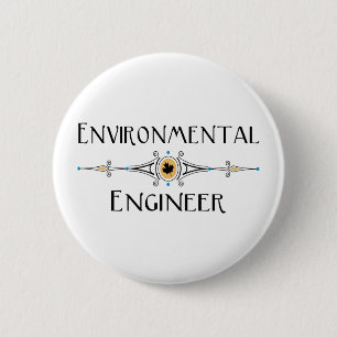 Environmental Engineer Decorative Line 2 Inch Round Button