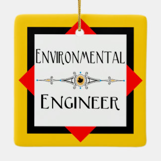 Environmental Engineer Decorative Line Ceramic Ornament
