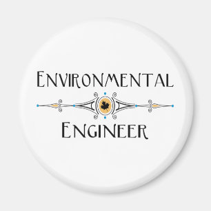 Environmental Engineer Decorative Line Magnet