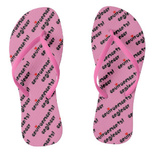 Environmental Engineer Heart Flip Flops