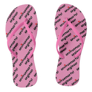 Environmental Engineer Heart Flip Flops