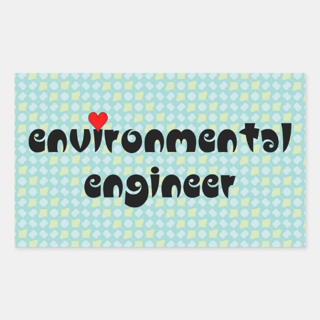 Environmental Engineer Heart Sticker (Front)