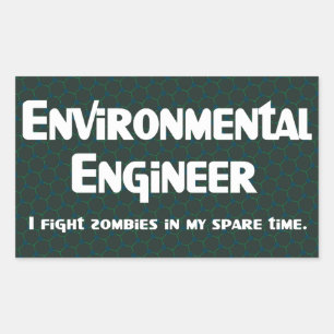 Environmental Engineer Zombie Fighter Sticker