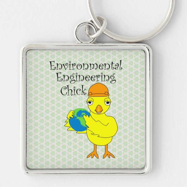 Environmental Engineering Chick Keychain (Front)