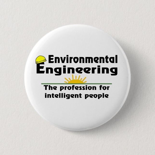 Environmental Engineering Genius 2 Inch Round Button (Front)