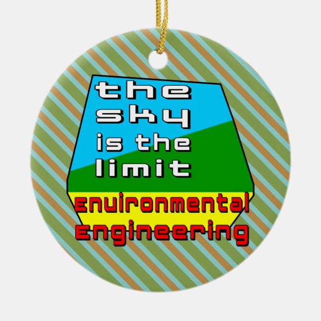 Environmental Engineering Limit Ceramic Ornament (Front)