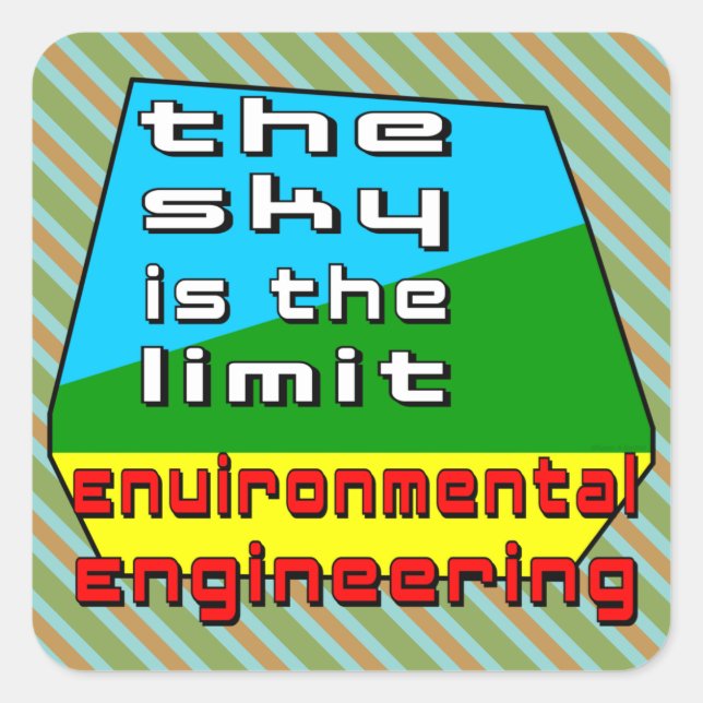 Environmental Engineering Limit Square Sticker (Front)