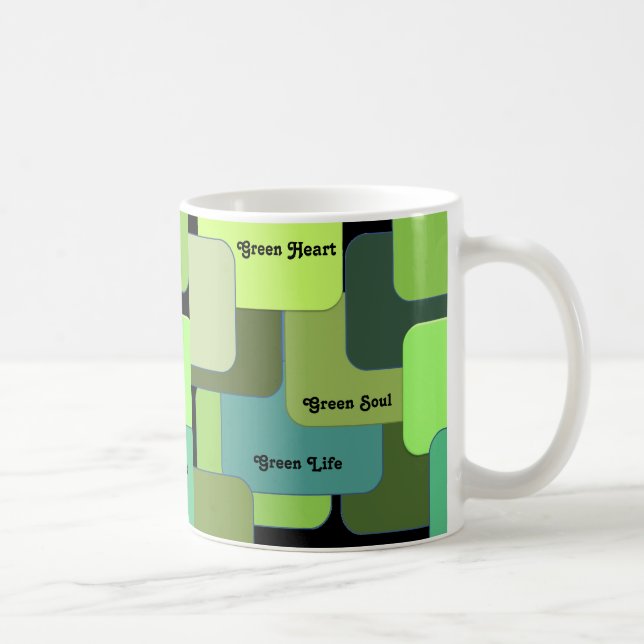 Environmental Friendly Motivation Abstract Coffee Mug (Right)