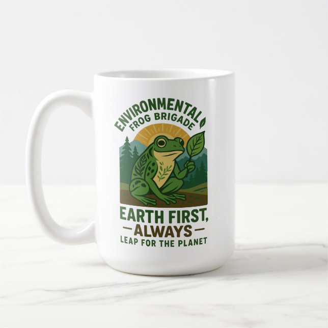 Environmental Frog Brigade – Earth First, Always Coffee Mug (Left)