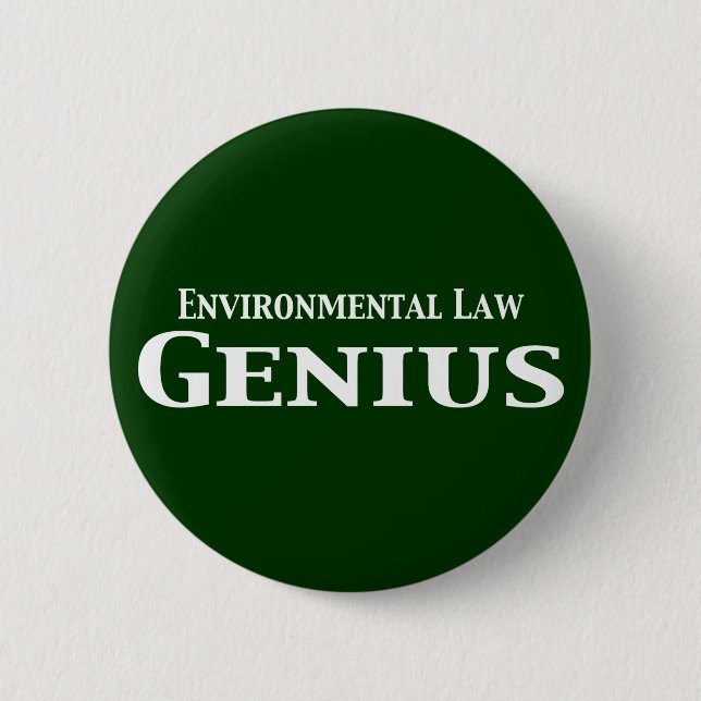 Environmental Law Genius Gifts 2 Inch Round Button (Front)