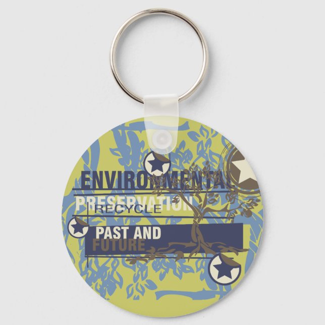 Environmental Preservation Tshirts and Gifts Keychain (Front)