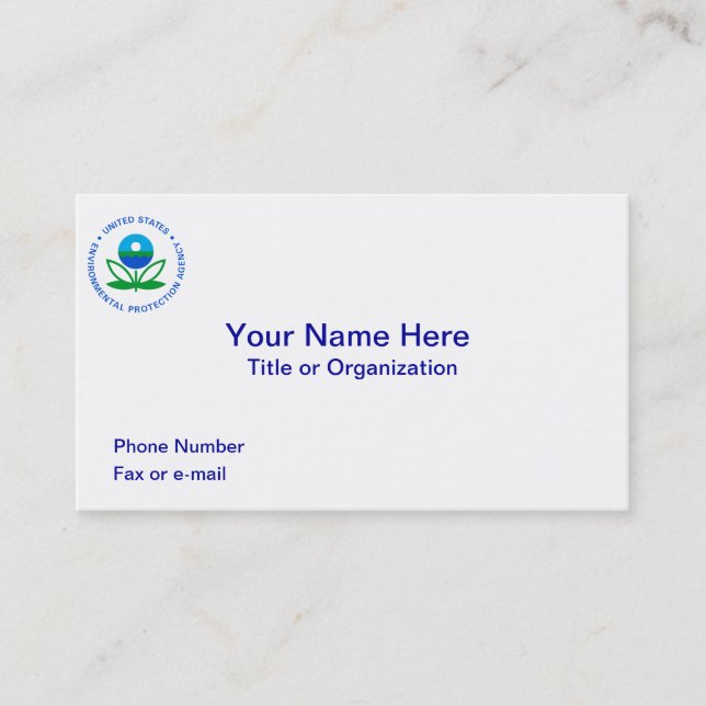 Environmental Protection Agency Business Card (Front)