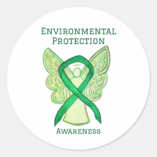 Environmental Protection Awareness Ribbon Stickers