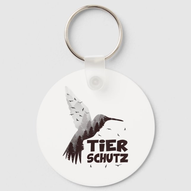 Environmental Protection Climate Protection Animal Keychain (Front)