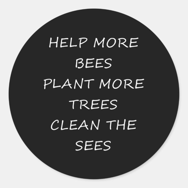 Environmental Protection - Help The Environment Lo Classic Round Sticker (Front)
