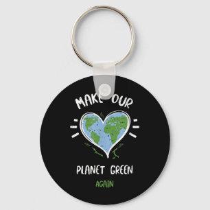 Environmental Protection_ Make Our Planet Green... Keychain