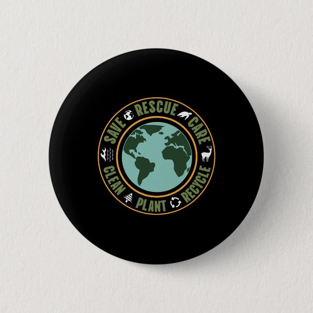 Environmental Protection, Nature Conservation, Oce 2 Inch Round Button (Front)