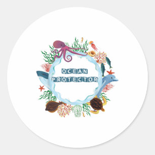 Environmental Protection Nature Conservation, Ocea Classic Round Sticker