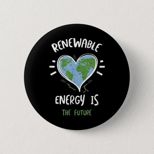 Environmental Protection_ Renewable Energy Is T... 2 Inch Round Button (Front)
