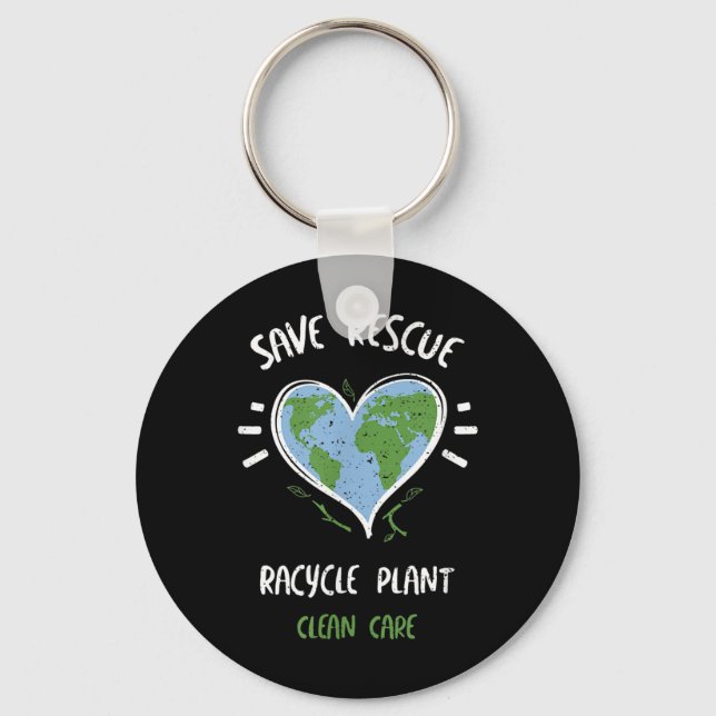 Environmental Protection_ Save Rescue Racycle P... Keychain (Front)