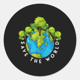 Environmental Protection Save The World  Classic Round Sticker