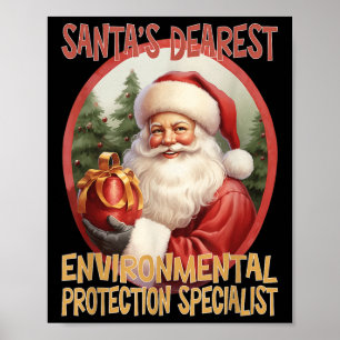 Environmental Protection Specialist Christmas Holi Poster