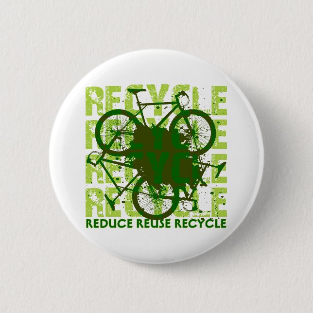 Environmental reCYCLE 2 Inch Round Button (Front)