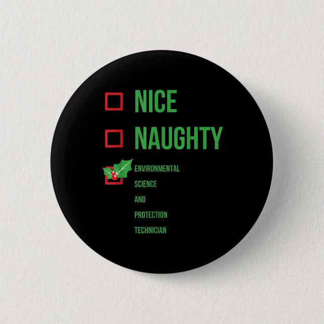 Environmental Science And Protection Technician Ch 2 Inch Round Button (Front)