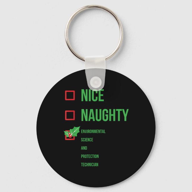 Environmental Science And Protection Technician Ch Keychain (Front)