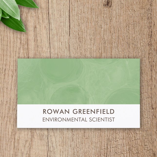Environmental Scientist Engineer Ecology Eco Green Business Card (Creator Uploaded)