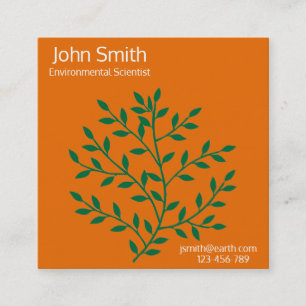 Environmental Scientist or ecologist Square Business Card