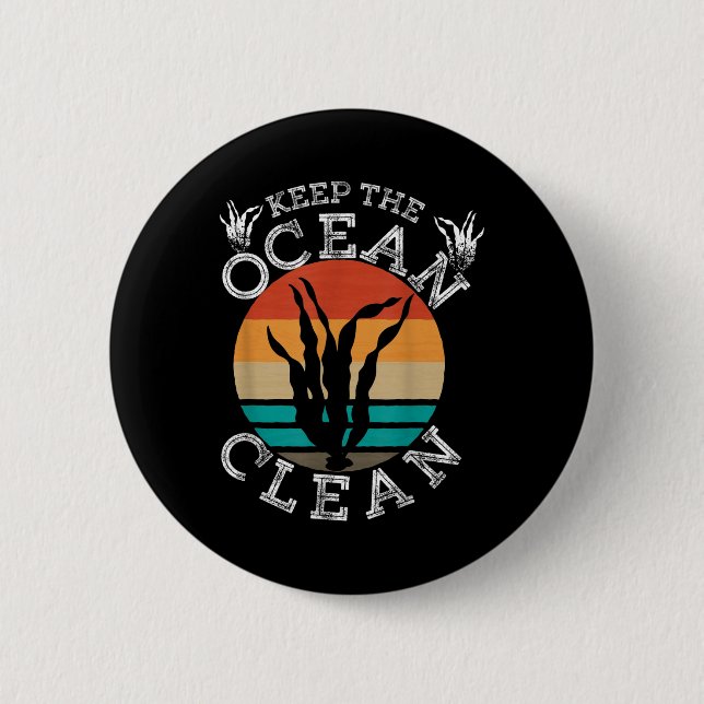 Environmental Sea Ocean Protection  2 Inch Round Button (Front)