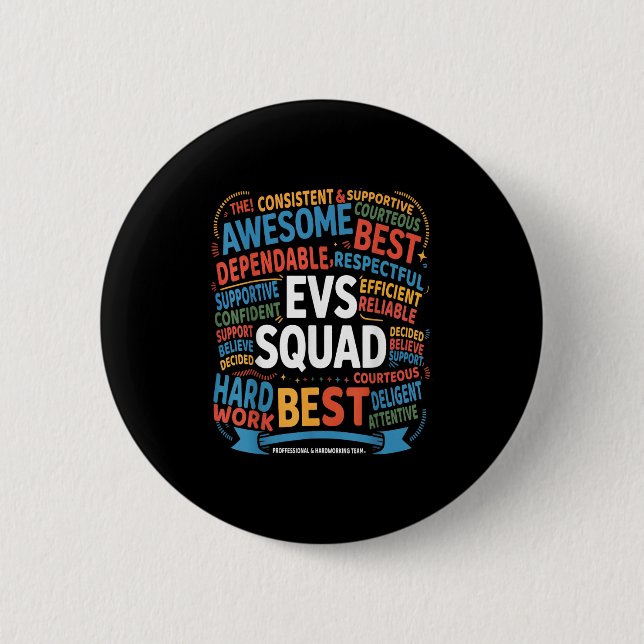 Environmental Services Squad Week Appreciation Fun 2 Inch Round Button (Front)