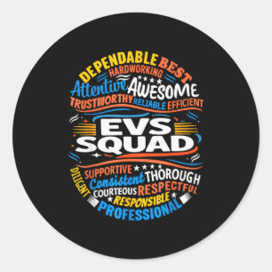 Environmental Services Squad Week Appreciation Fun Classic Round Sticker