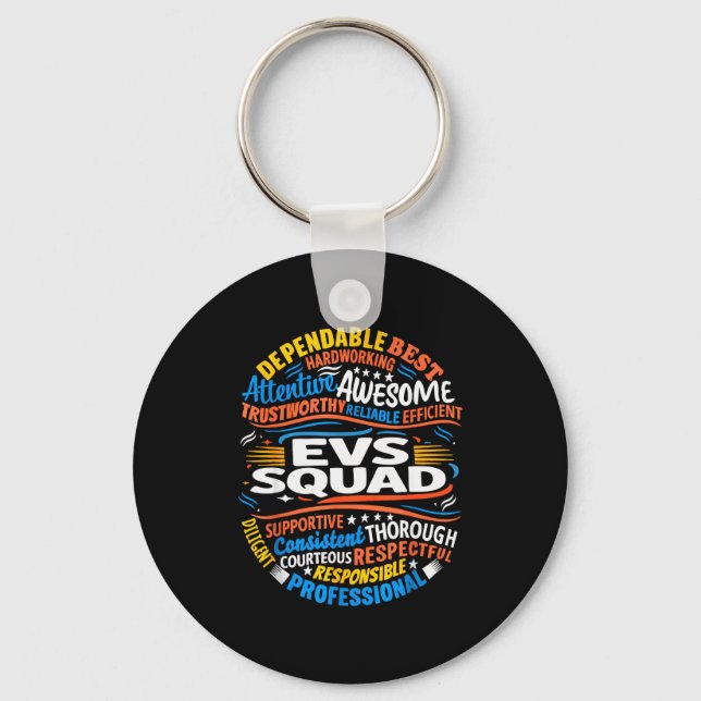 Environmental Services Squad Week Appreciation Fun Keychain (Front)