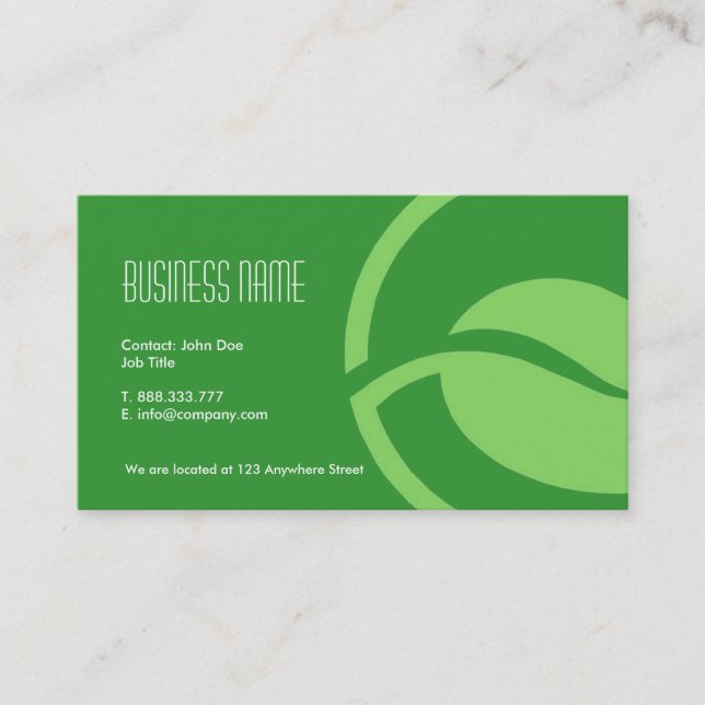 Environmentalist Business Cards (Front)