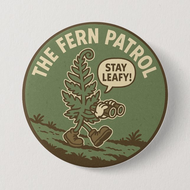 Environmentalist Plant Lover Binoculars 3 Inch Round Button (Front)