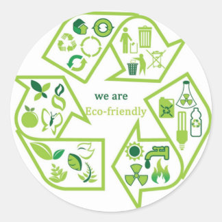 Environmentally eco-friendly green stickers
