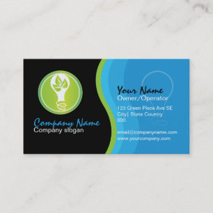 Environmentally friendly electrician company business card