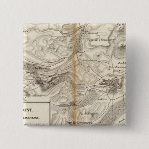 Environs de Clermont 2 Inch Square Button