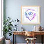 ENVISION SUCCESS Motivation Inspirational Boho Eye Poster<br><div class="desc">I hope you like this custom made art. Keep the text as is or add your own text to customize it by clicking "personalize" above. You can change the text, font, colours and background colour too. You can purchase a simple poster or a fully framed and matted version! Thank you...</div>