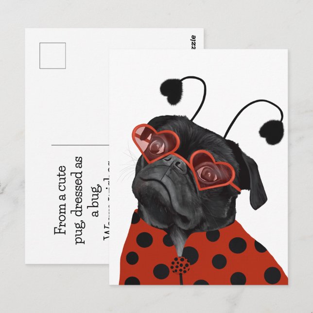 Envoi D'Amour Avec Une Carte Postale Carlin Amour  (Devant / Derrière)