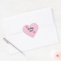 Envoi d'amour Stickers Coeur rose