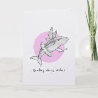 Envoi de vœux baleines vœux punny carte