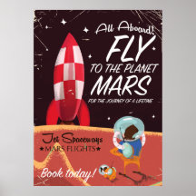 Envolez-vous pour la planète Mars ! Affiche de voy